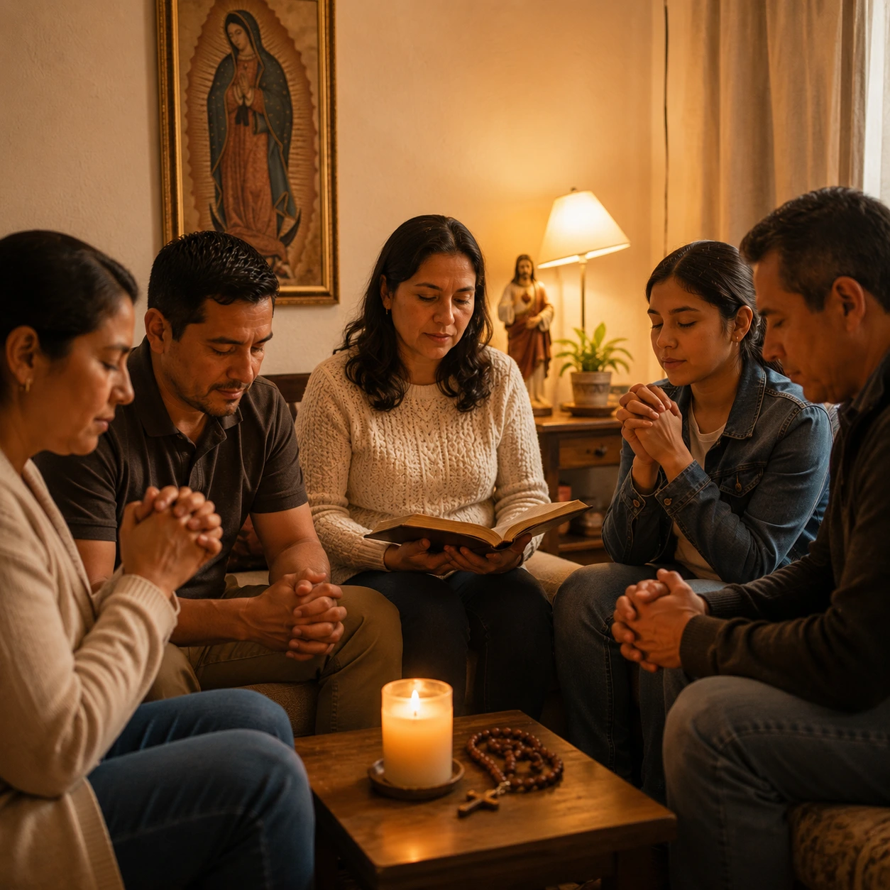 Grupo pequeño reunido en comunidad